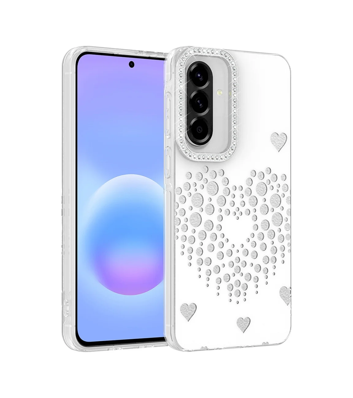 Lexroo Samsung Galaxy Uyumlu A57 Kılıf Damla Taşlı Rivas Sert Pc Kılıf - Beyaz Lexroo Samsung Galaxy Uyumlu A57 Kılıf Damla Taşlı Rivas Sert Pc Kılıf - Beyaz