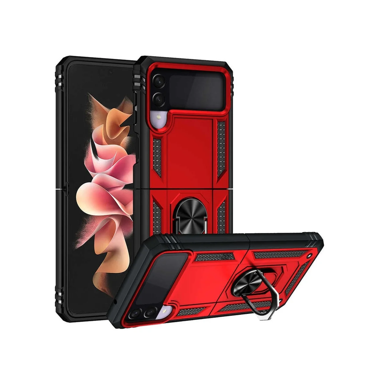 Lexroo Samsung Galaxy Uyumlu Z Flip 3 Kılıf Vega Kılıf - Kırmızı Lexroo Samsung Galaxy Uyumlu Z Flip 3 Kılıf Vega Kılıf - Kırmızı