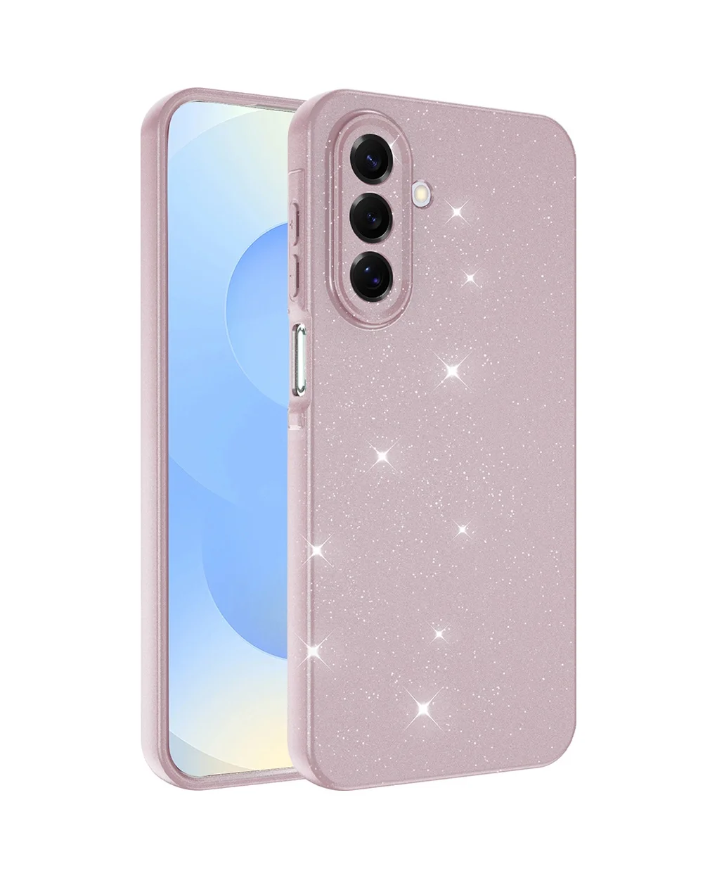 Lexroo Samsung Galaxy Uyumlu A17 Kılıf Kamera Korumalı Simli Lüks Koton Kılıf - Lila Lexroo Samsung Galaxy Uyumlu A17 Kılıf Kamera Korumalı Simli Lüks Koton Kılıf - Lila