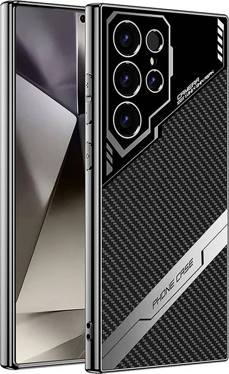 Lexroo Samsung Galaxy Uyumlu S24 Ultra Kılıf Kamera Korumalı Karbon Tasarım Yeni Seri Procase Kılıf - Siyah Karbon Lexroo Samsung Galaxy Uyumlu S24 Ultra Kılıf Kamera Korumalı Karbon Tasarım Yeni Seri Procase Kılıf - Siyah Karbon