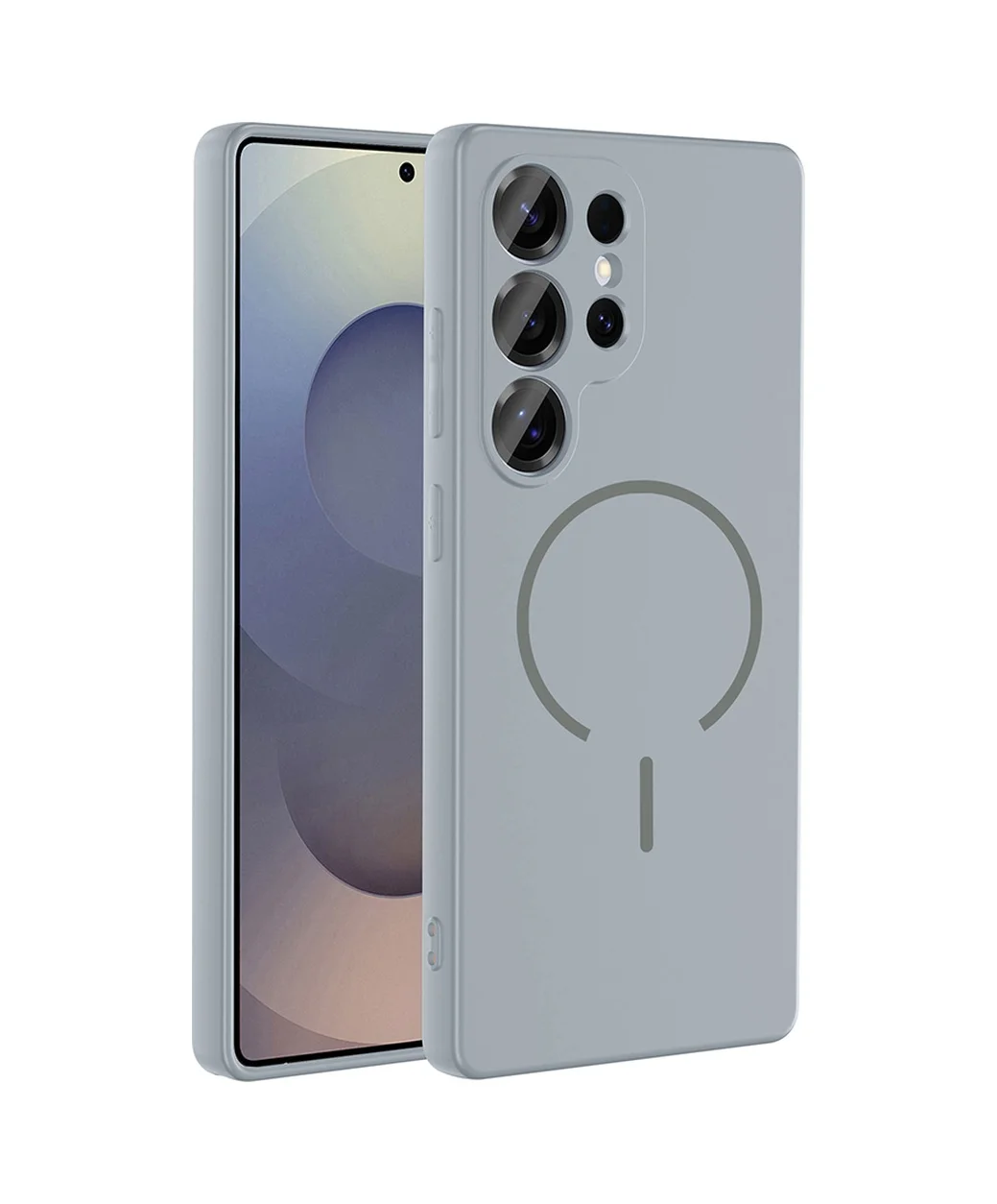 Lexroo Samsung Galaxy Uyumlu S25 Ultra Kılıf M-safe Şarj Özellikli Meta Kılıf - Titanyum-gri Lexroo Samsung Galaxy Uyumlu S25 Ultra Kılıf M-safe Şarj Özellikli Meta Kılıf - Titanyum-gri