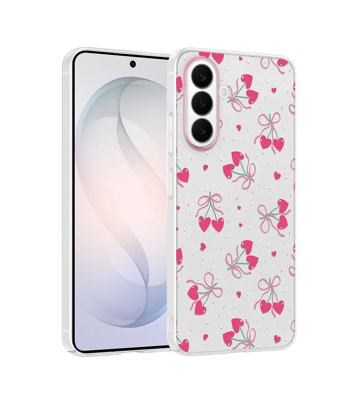 Lexroo Samsung Galaxy Uyumlu S26 Kılıf Kamera Korumalı Desenli Klip Kılıf - Kalpli Kiraz Çok Renkli Lexroo Samsung Galaxy Uyumlu S26 Kılıf Kamera Korumalı Desenli Klip Kılıf - Kalpli Kiraz Çok Renkli