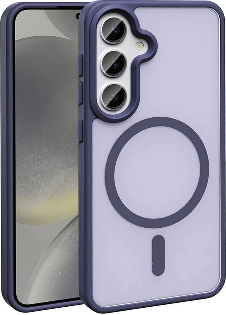 Lexroo Samsung Galaxy Uyumlu S24 Kılıf M-safe Şarj Özellikli Mat Arka Yüzey Sio Kılıf - Koyu Mor Lexroo Samsung Galaxy Uyumlu S24 Kılıf M-safe Şarj Özellikli Mat Arka Yüzey Sio Kılıf - Koyu Mor