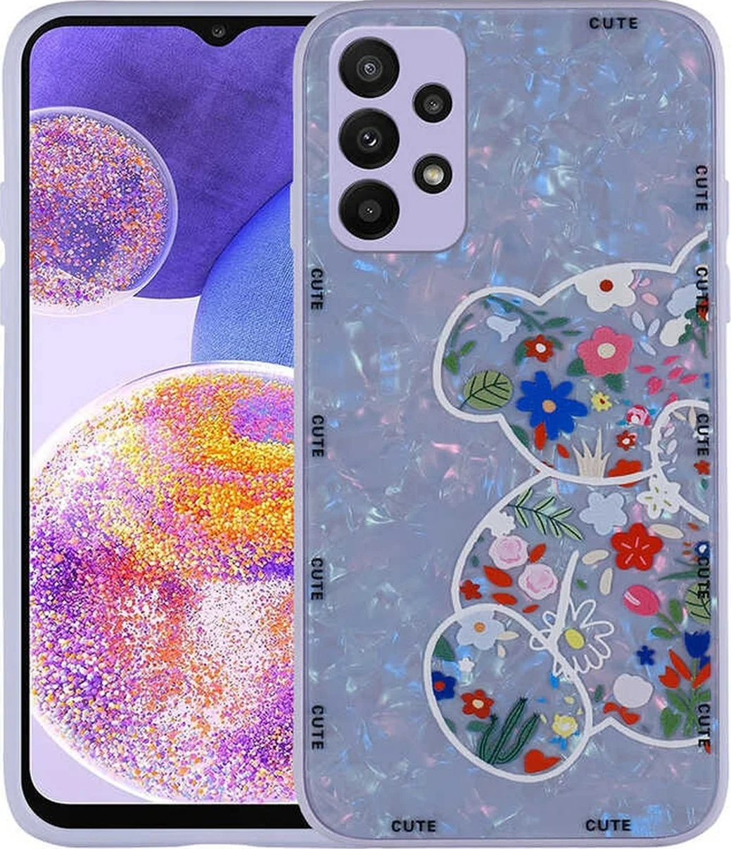 Lexroo Samsung Galaxy Uyumlu A33 5g Kılıf Desenli Sert Silikon Mumila Kılıf - Lilac Bear Çok Renkli Lexroo Samsung Galaxy Uyumlu A33 5g Kılıf Desenli Sert Silikon Mumila Kılıf - Lilac Bear Çok Renkli