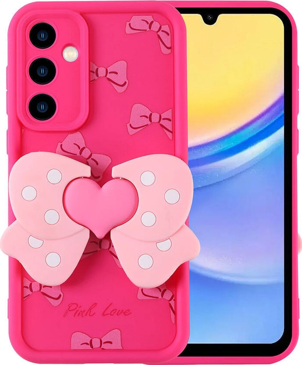 Lexroo Samsung Galaxy Uyumlu A15 Kılıf Kamera Korumalı Figür Tasarımlı Kapya Kılıf - Pembe Koyu Lexroo Samsung Galaxy Uyumlu A15 Kılıf Kamera Korumalı Figür Tasarımlı Kapya Kılıf - Pembe Koyu