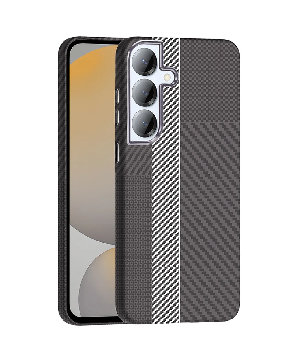 Lexroo Samsung Galaxy Uyumlu S25 Kılıf M-safe Şarj Özellikli Karbon Fiber Görünümlü Gros Kılıf - Gri-siyah Lexroo Samsung Galaxy Uyumlu S25 Kılıf M-safe Şarj Özellikli Karbon Fiber Görünümlü Gros Kılıf - Gri-siyah