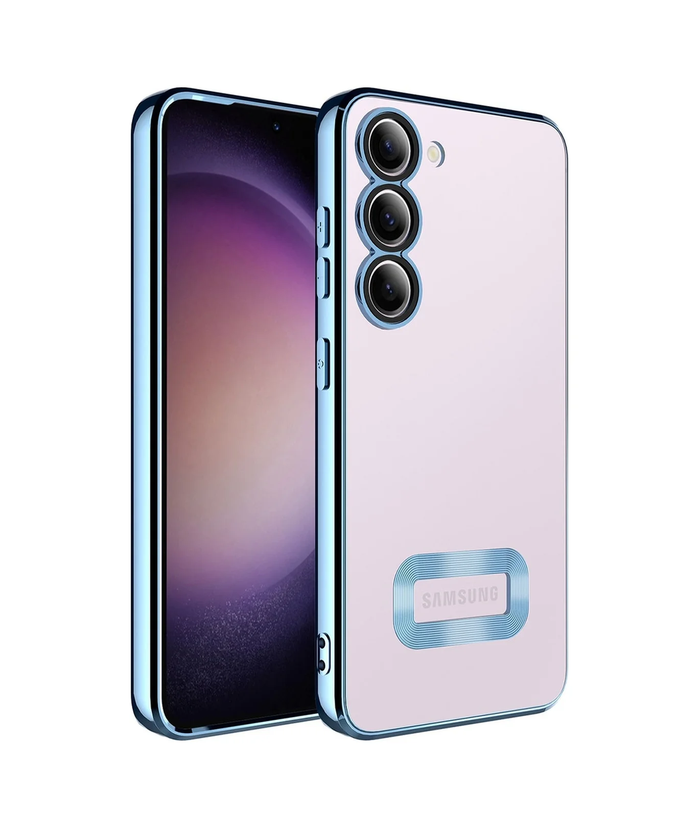Lexroo Samsung Galaxy Uyumlu S23 Plus Kılıf Kamera Korumalı Logo Gösteren Omega Kılıf - Sierra Mavi Lexroo Samsung Galaxy Uyumlu S23 Plus Kılıf Kamera Korumalı Logo Gösteren Omega Kılıf - Sierra Mavi