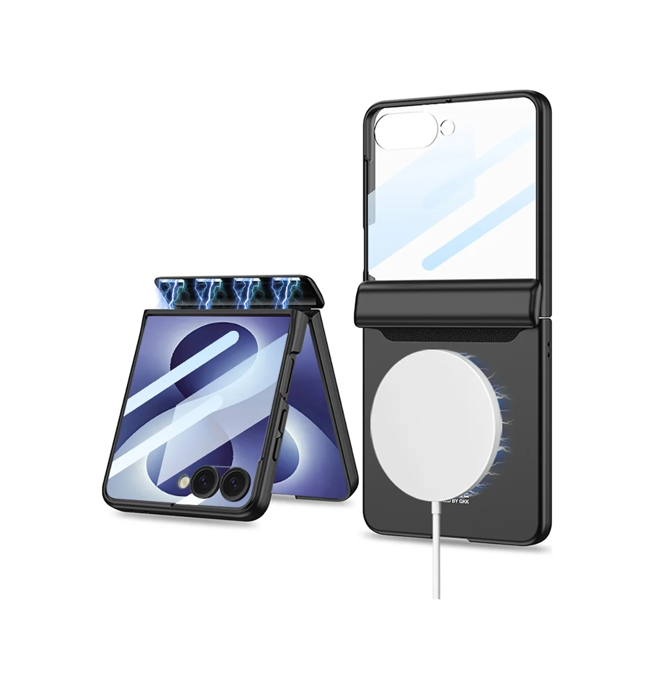 Lexroo Samsung Galaxy Uyumlu Z Flip 8 Kılıf M-safe Şarj Özellikli Kıpta Kpt-04 Sert Pc Kılıf - Siyah Lexroo Samsung Galaxy Uyumlu Z Flip 8 Kılıf M-safe Şarj Özellikli Kıpta Kpt-04 Sert Pc Kılıf - Siyah