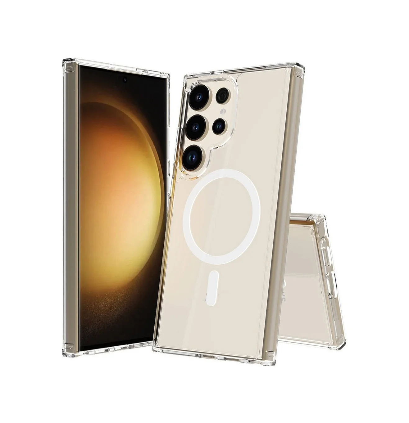 Lexroo Samsung Galaxy Uyumlu S24 Ultra Kılıf M-safe Şarj Özellikli Şeffaf Sert Pc Embos Kılıf - Renksiz Lexroo Samsung Galaxy Uyumlu S24 Ultra Kılıf M-safe Şarj Özellikli Şeffaf Sert Pc Embos Kılıf - Renksiz
