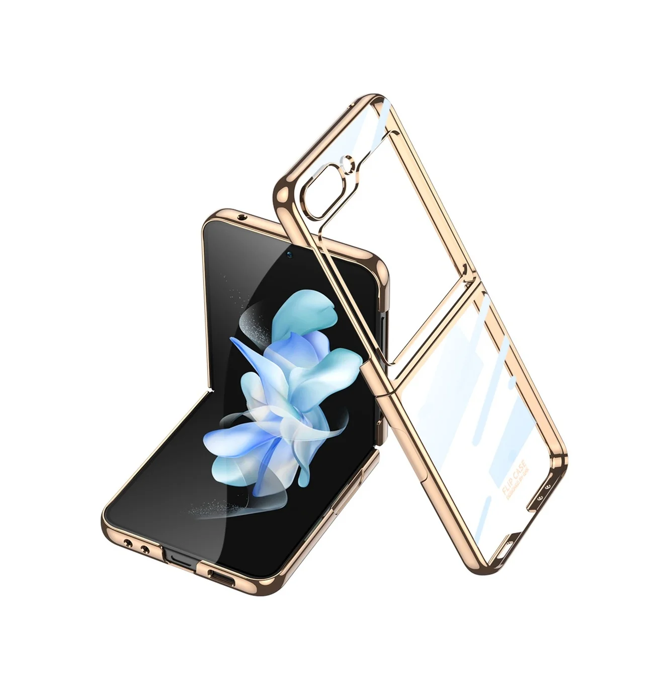 Lexroo Samsung Galaxy Uyumlu Z Flip 5 Kılıf Kıpta Lensli Kılıf - Gold Lexroo Samsung Galaxy Uyumlu Z Flip 5 Kılıf Kıpta Lensli Kılıf - Gold