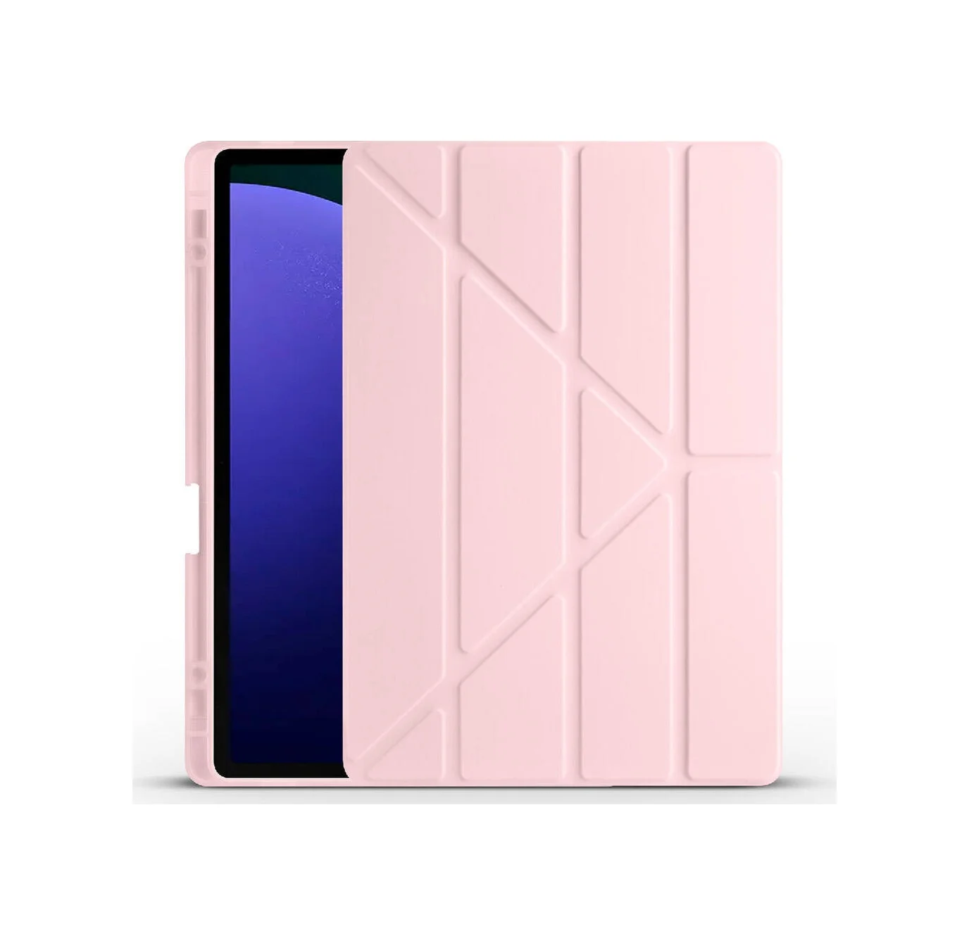 Lexroo Samsung Uyumlu Galaxy Tab S10 Plus Kılıf Tri Folding Kalem Bölmeli Standlı Kılıf - Rose Gold Silikon Lexroo Samsung Uyumlu Galaxy Tab S10 Plus Kılıf Tri Folding Kalem Bölmeli Standlı Kılıf - Rose Gold Silikon