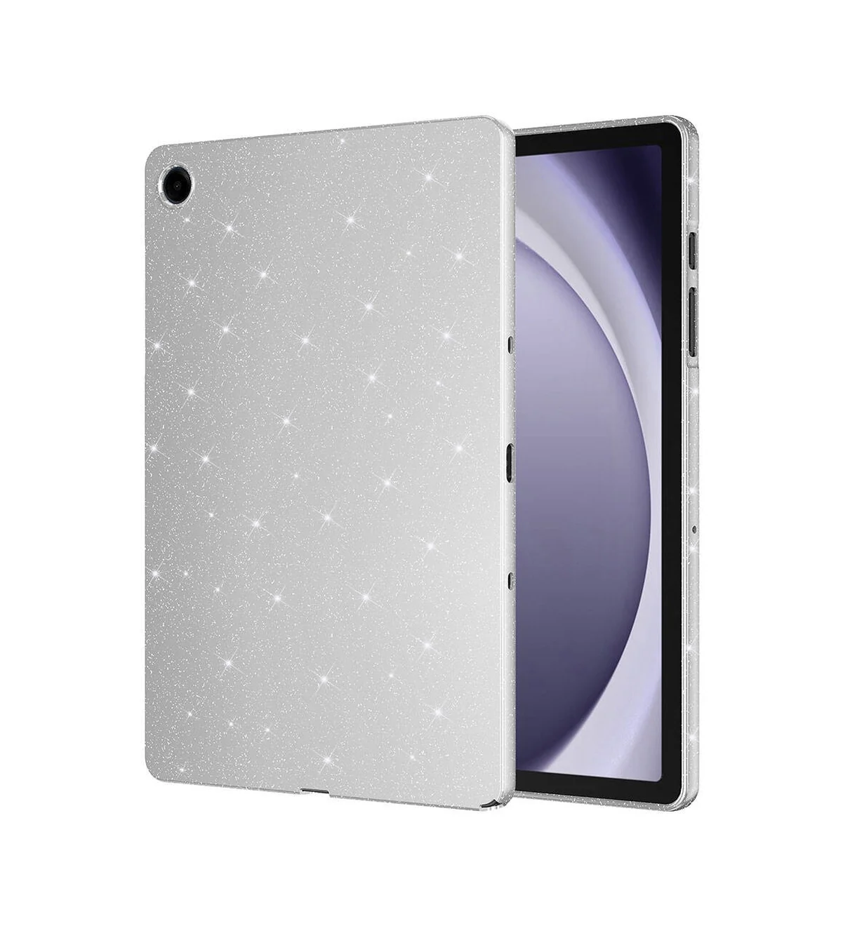 Lexroo Samsung Uyumlu Galaxy Tab S10 Lite Simli Parlak Görünümlü Tablet Koton Kılıf - Gümüş Silikon Lexroo Samsung Uyumlu Galaxy Tab S10 Lite Simli Parlak Görünümlü Tablet Koton Kılıf - Gümüş Silikon