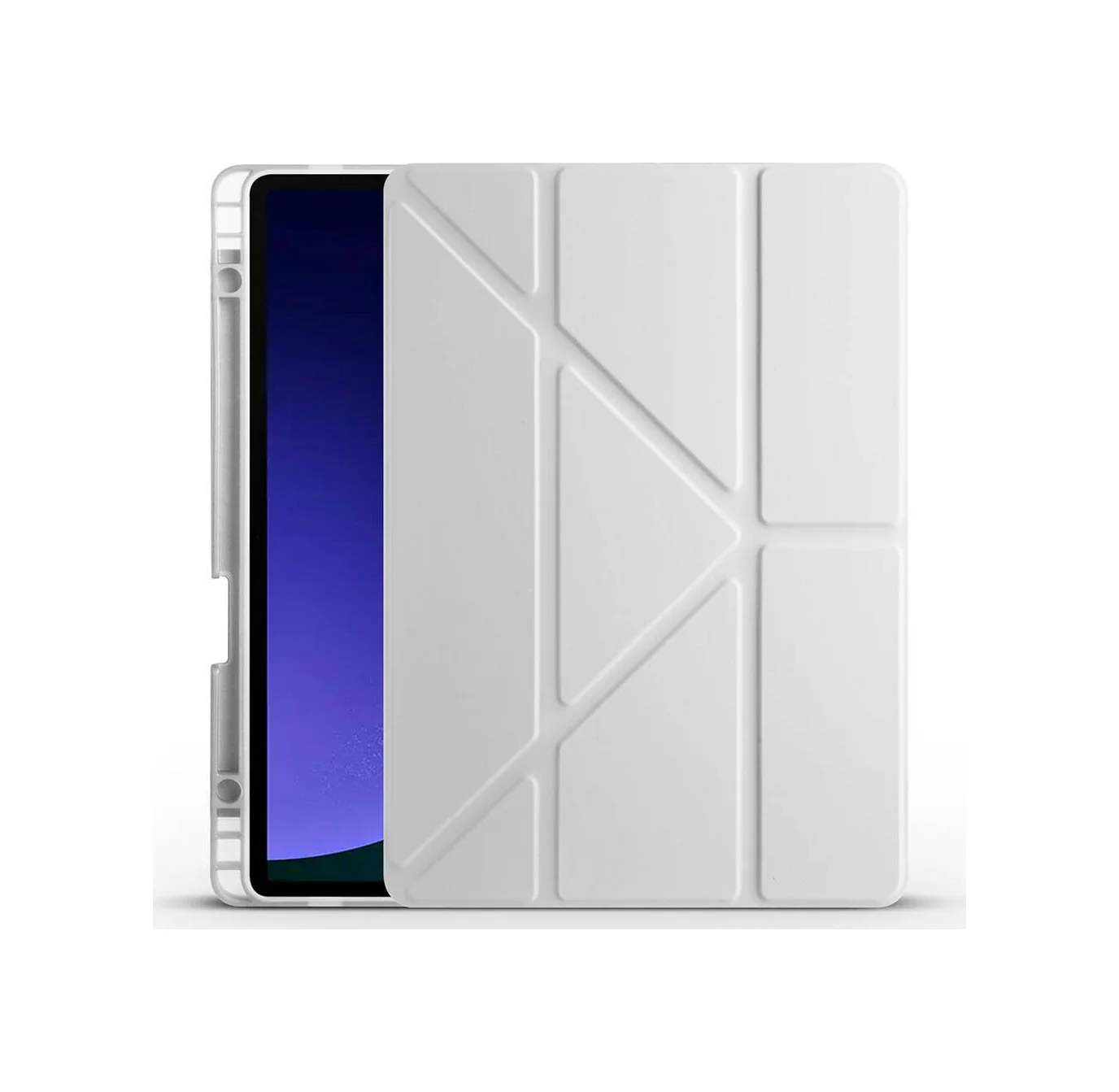 Lexroo Samsung Uyumlu Galaxy Tab S10 Lite Kılıf Tri Folding Kalem Bölmeli Standlı Kılıf - Gri Silikon Lexroo Samsung Uyumlu Galaxy Tab S10 Lite Kılıf Tri Folding Kalem Bölmeli Standlı Kılıf - Gri Silikon
