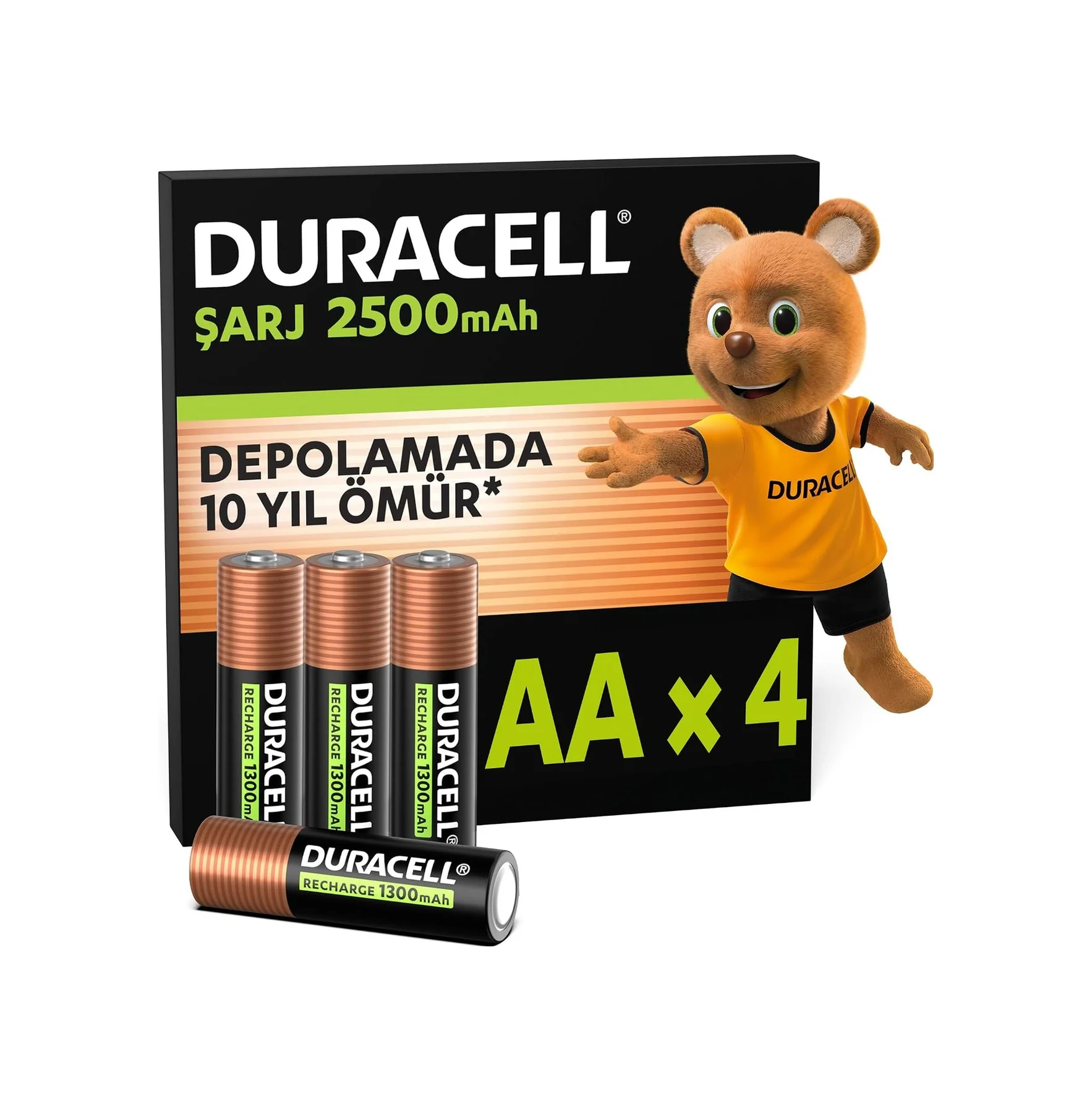 Lexroo Şarj Edilebilir Aa 2500mah Piller, 4'lü Paket Lexroo Şarj Edilebilir Aa 2500mah Piller, 4'lü Paket