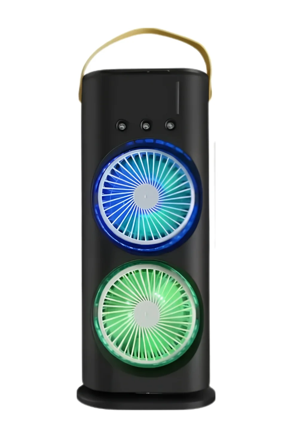 Lexroo Şarjlı Buharlı Serinletici Fan Rgb Işıklı Çift Pervaneli Masa Fanı Lexroo Şarjlı Buharlı Serinletici Fan Rgb Işıklı Çift Pervaneli Masa Fanı