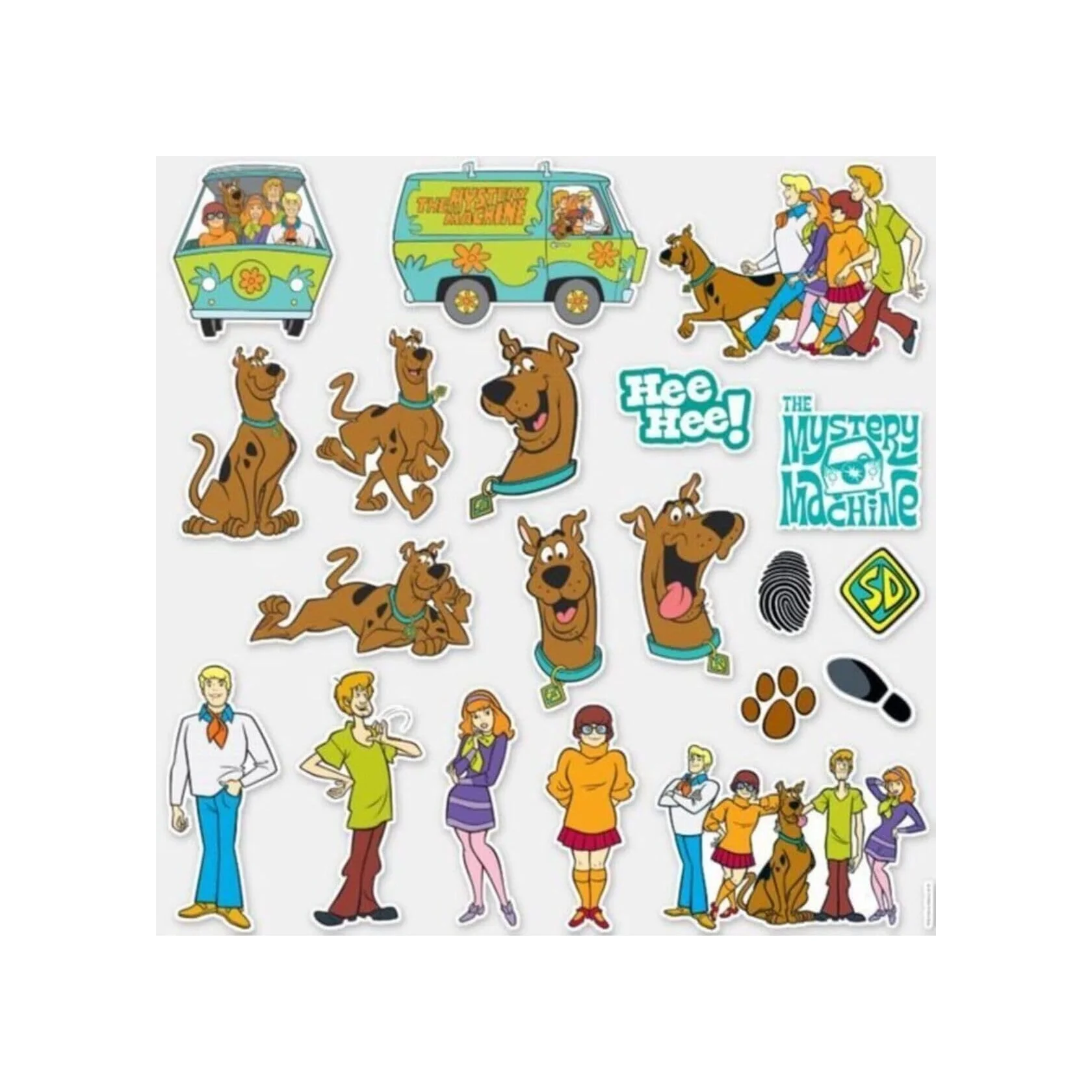 Lexroo Scooby Doo Özel Tasarım 20'li Sticker Seti Çok Renkli Lexroo Scooby Doo Özel Tasarım 20'li Sticker Seti Çok Renkli