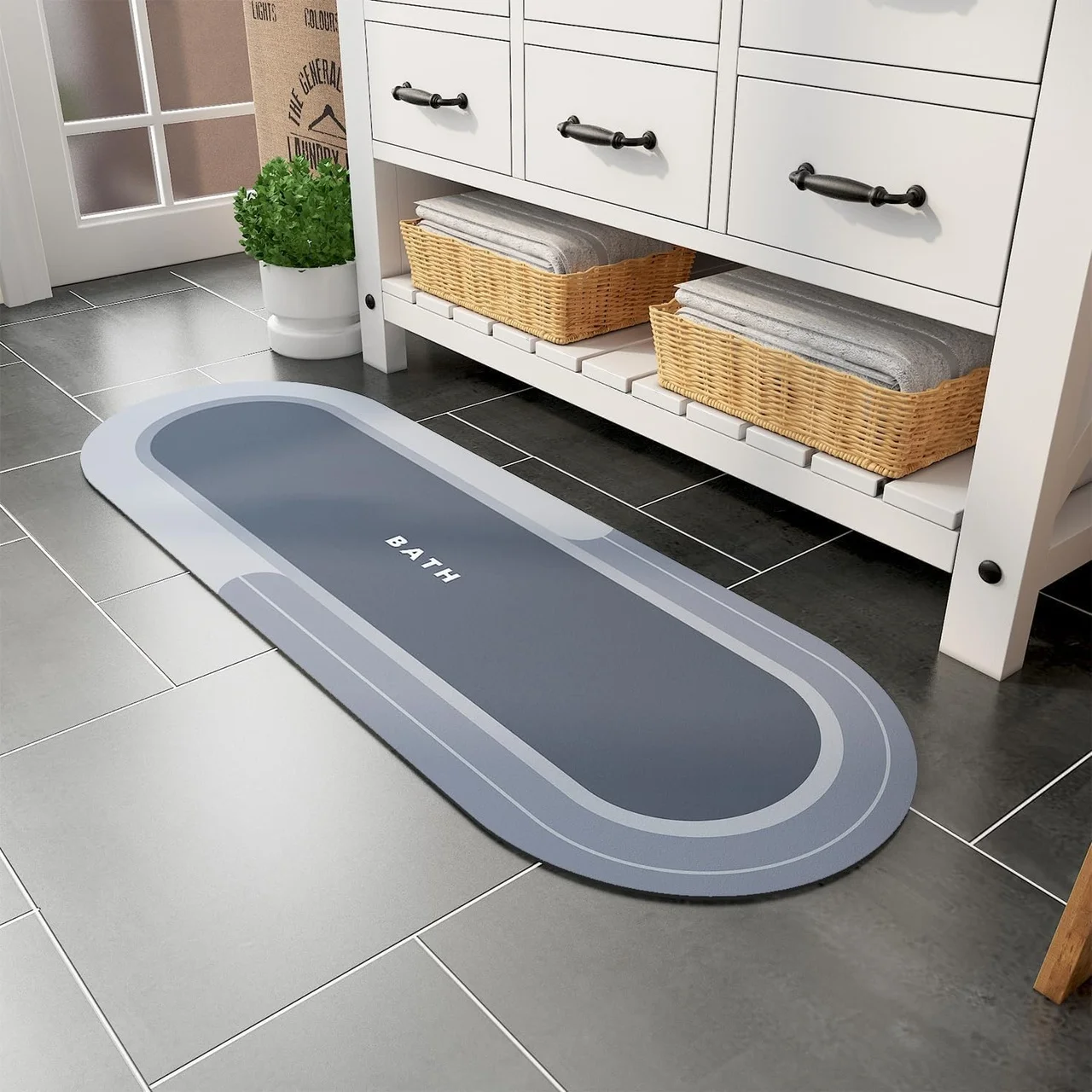 Lexroo Sihirli Paspas Banyo Paspası Su Emici Mutfak Koridor Paspas Kaymaz Tabanlı - 120cm Yuvarlak Çok Renkli Lexroo Sihirli Paspas Banyo Paspası Su Emici Mutfak Koridor Paspas Kaymaz Tabanlı - 120cm Yuvarlak Çok Renkli