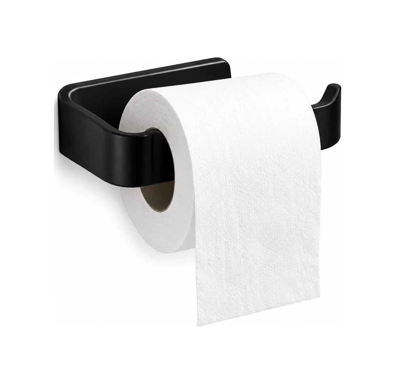 Lexroo Siyah Lamalı Tuvalet Kağıtlığı, Hem Yapışkanlı Hem Vidalı Montajlı Wc Kağıt Askılığı Lexroo Siyah Lamalı Tuvalet Kağıtlığı, Hem Yapışkanlı Hem Vidalı Montajlı Wc Kağıt Askılığı