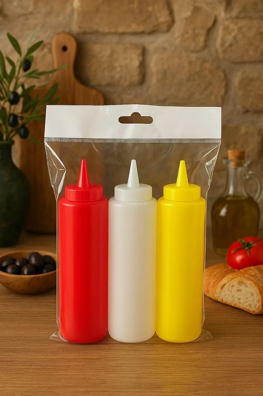Lexroo Sızdırmaz Kapaklı Yağlık Ve Sosluk Seti, 330 Ml, 3'lü Şişe Seti, Kırmızı Sarı Beyaz Lexroo Sızdırmaz Kapaklı Yağlık Ve Sosluk Seti, 330 Ml, 3'lü Şişe Seti, Kırmızı Sarı Beyaz