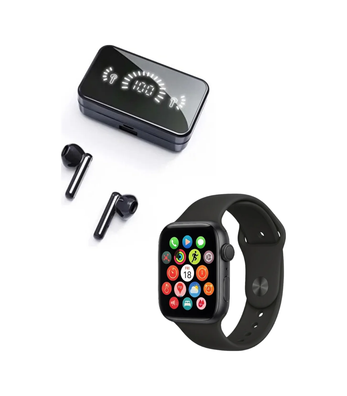 Lexroo Spor Ve Günlük Kullanıma Uygun Akıllı Saat Ve Bluetooth Kulaklık Seti Yüksek Performans Standart Lexroo Spor Ve Günlük Kullanıma Uygun Akıllı Saat Ve Bluetooth Kulaklık Seti Yüksek Performans Standart