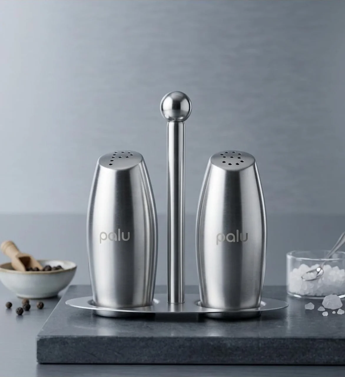 Lexroo Standlı Tuzluk Ve Biberlik Seti, Paslanmaz Çelik, Metalik Gümüş, 100 Ml Lexroo Standlı Tuzluk Ve Biberlik Seti, Paslanmaz Çelik, Metalik Gümüş, 100 Ml