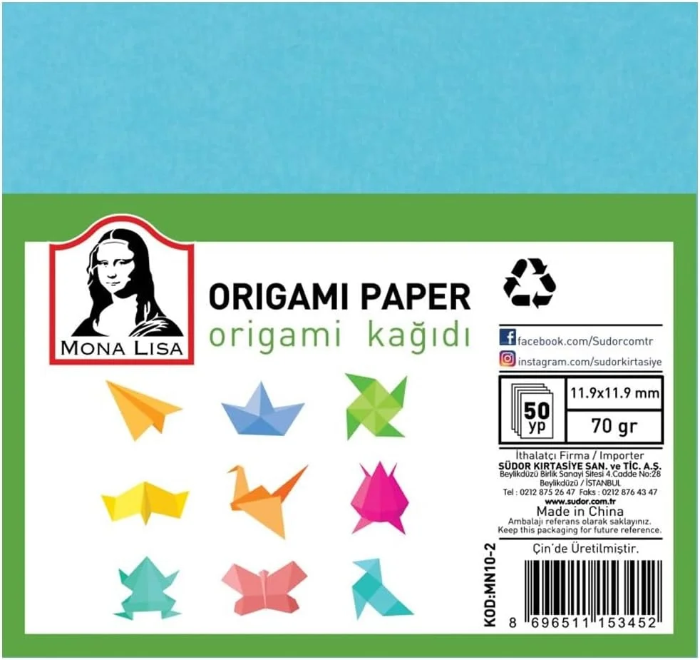 Lexroo Sudor Origami Kağıdı 9x9 70 Gram 50 Yaprak Lexroo Sudor Origami Kağıdı 9x9 70 Gram 50 Yaprak
