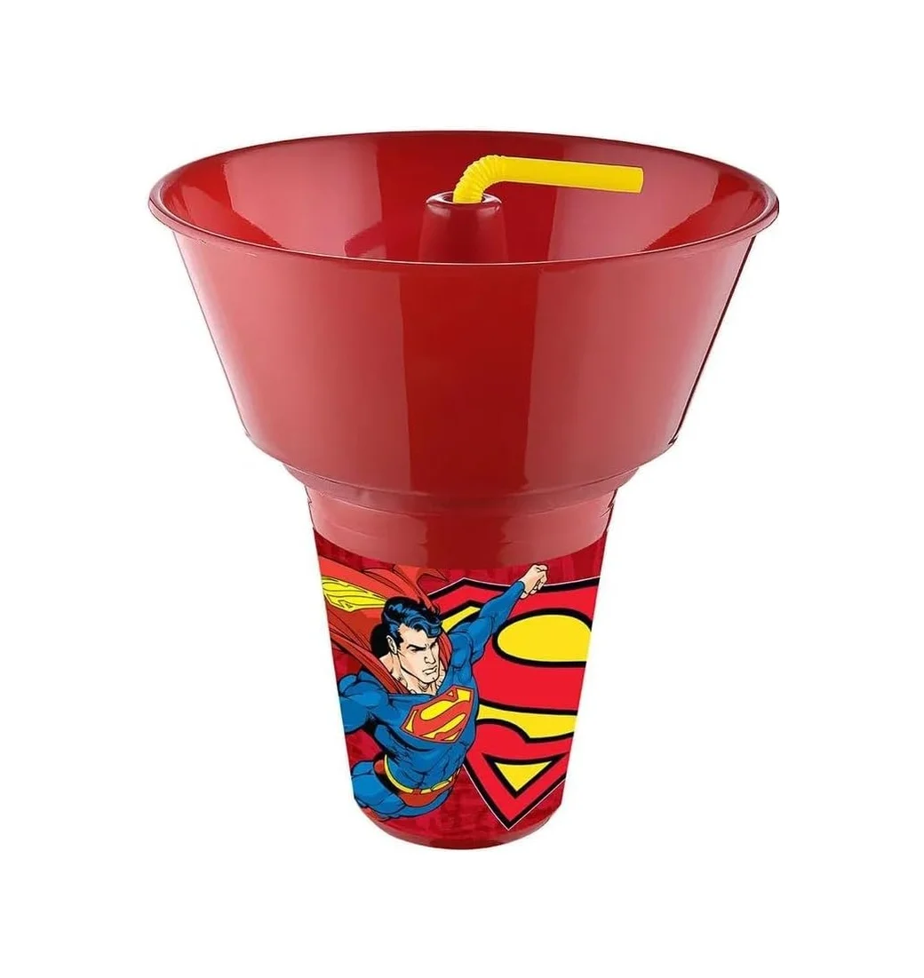 Lexroo Supermn Lisanslı Cips Ve Mısır Kovalı Pipetli Bardak Çok Renkli Lexroo Supermn Lisanslı Cips Ve Mısır Kovalı Pipetli Bardak Çok Renkli