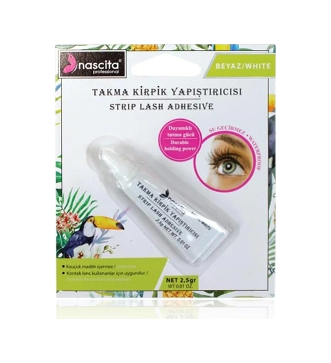 Lexroo Takma Kirpik Yapıştırıcı Beyaz, 2.5 Gr Lexroo Takma Kirpik Yapıştırıcı Beyaz, 2.5 Gr