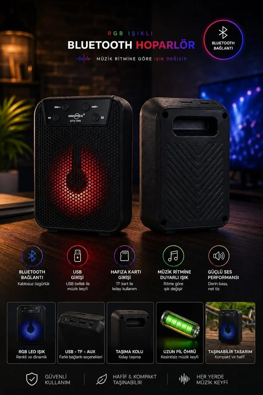 Lexroo Taşınabilir Kablosuz Bluetooth Hoparlör Usb & Tf Kart Destekli Yüksek Ses Kalitesi Lexroo Taşınabilir Kablosuz Bluetooth Hoparlör Usb & Tf Kart Destekli Yüksek Ses Kalitesi