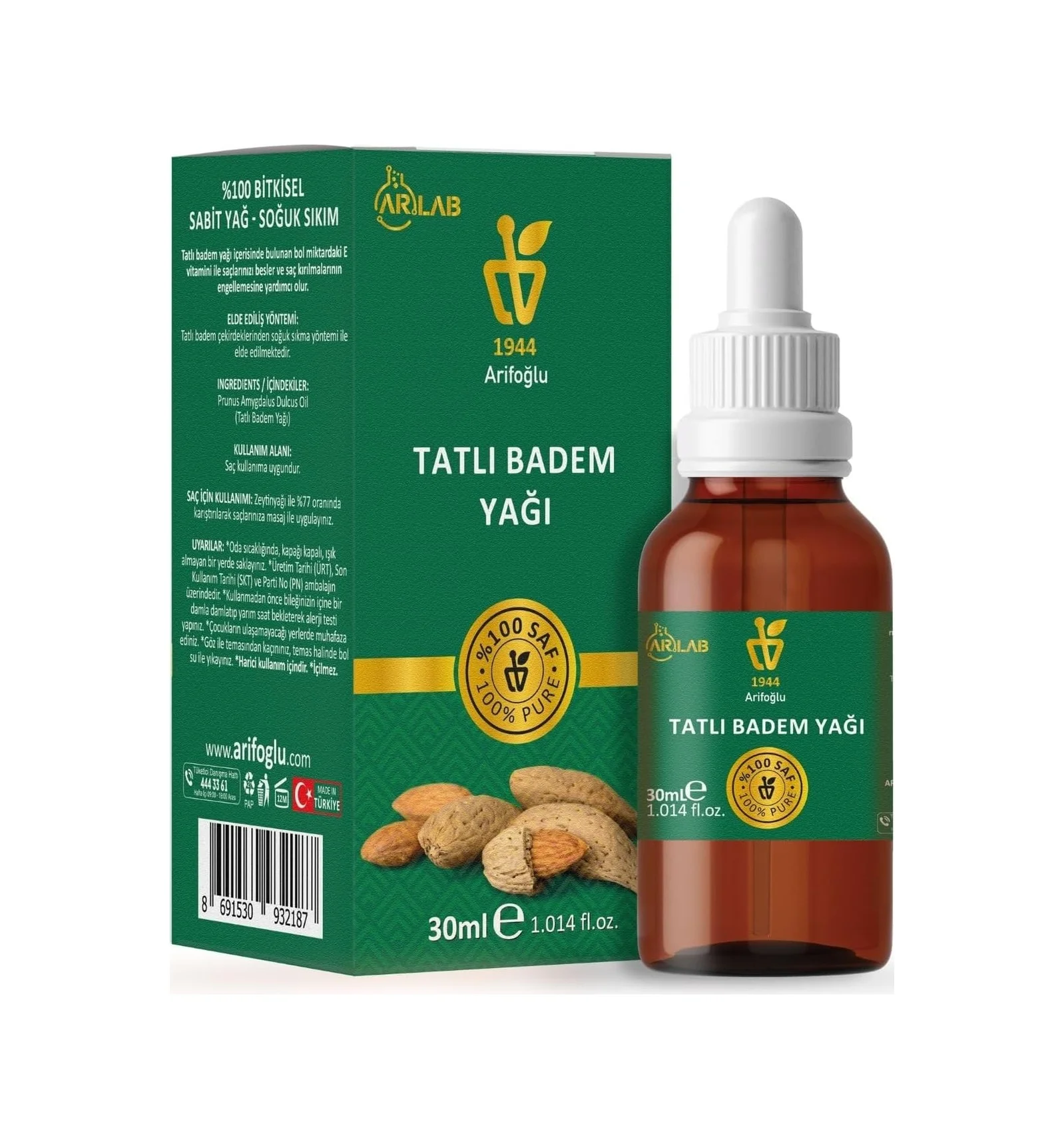 Lexroo Tatlı Badem Yağı 30ml%100 Saf Sweet Almond Oil Pure Prunus Amygdalus Dulcus Oil Lexroo Tatlı Badem Yağı 30ml%100 Saf Sweet Almond Oil Pure Prunus Amygdalus Dulcus Oil