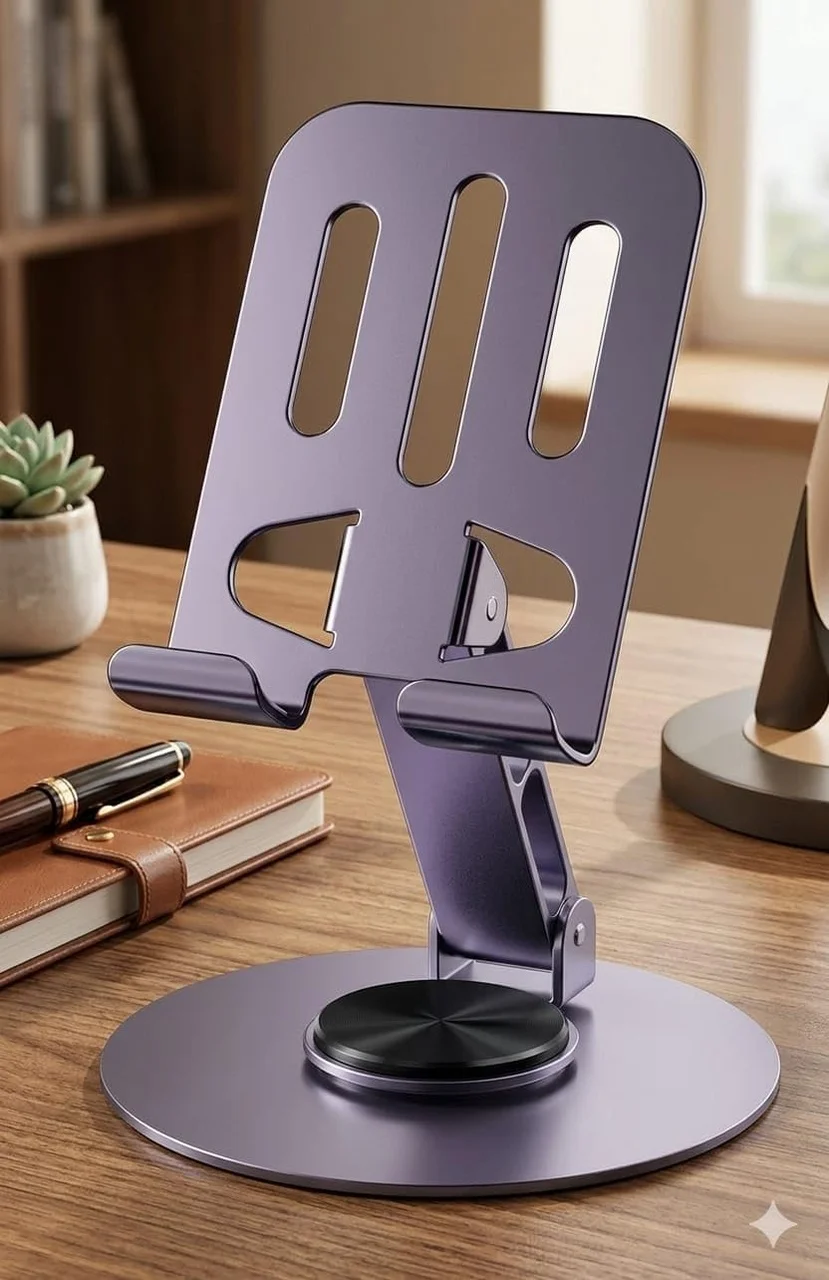 Lexroo Telefon Standı Metal Alaşımlı 360 Derece Tam Tur Dönebilen Çift Noktadan Katlama Ayarlı Çok Lexroo Telefon Standı Metal Alaşımlı 360 Derece Tam Tur Dönebilen Çift Noktadan Katlama Ayarlı Çok