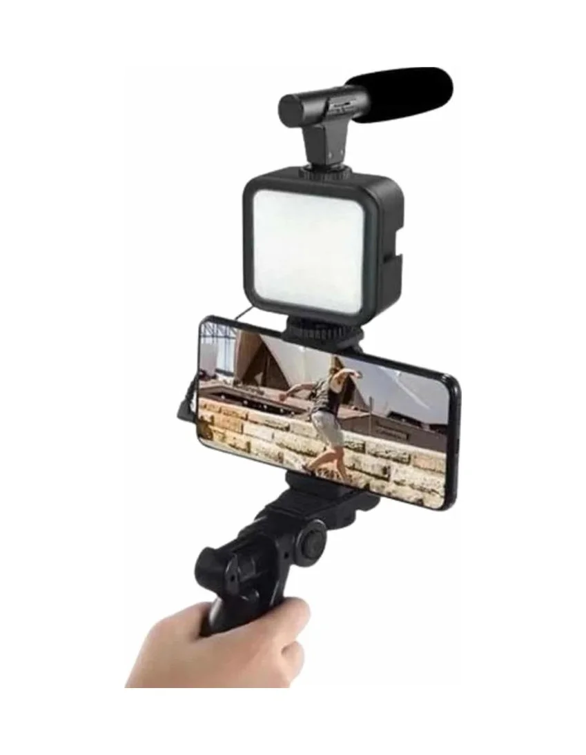 Lexroo Telefon Tutucu Mini Mikrofonlu Tripod Vlog Çekim Video Lexroo Telefon Tutucu Mini Mikrofonlu Tripod Vlog Çekim Video