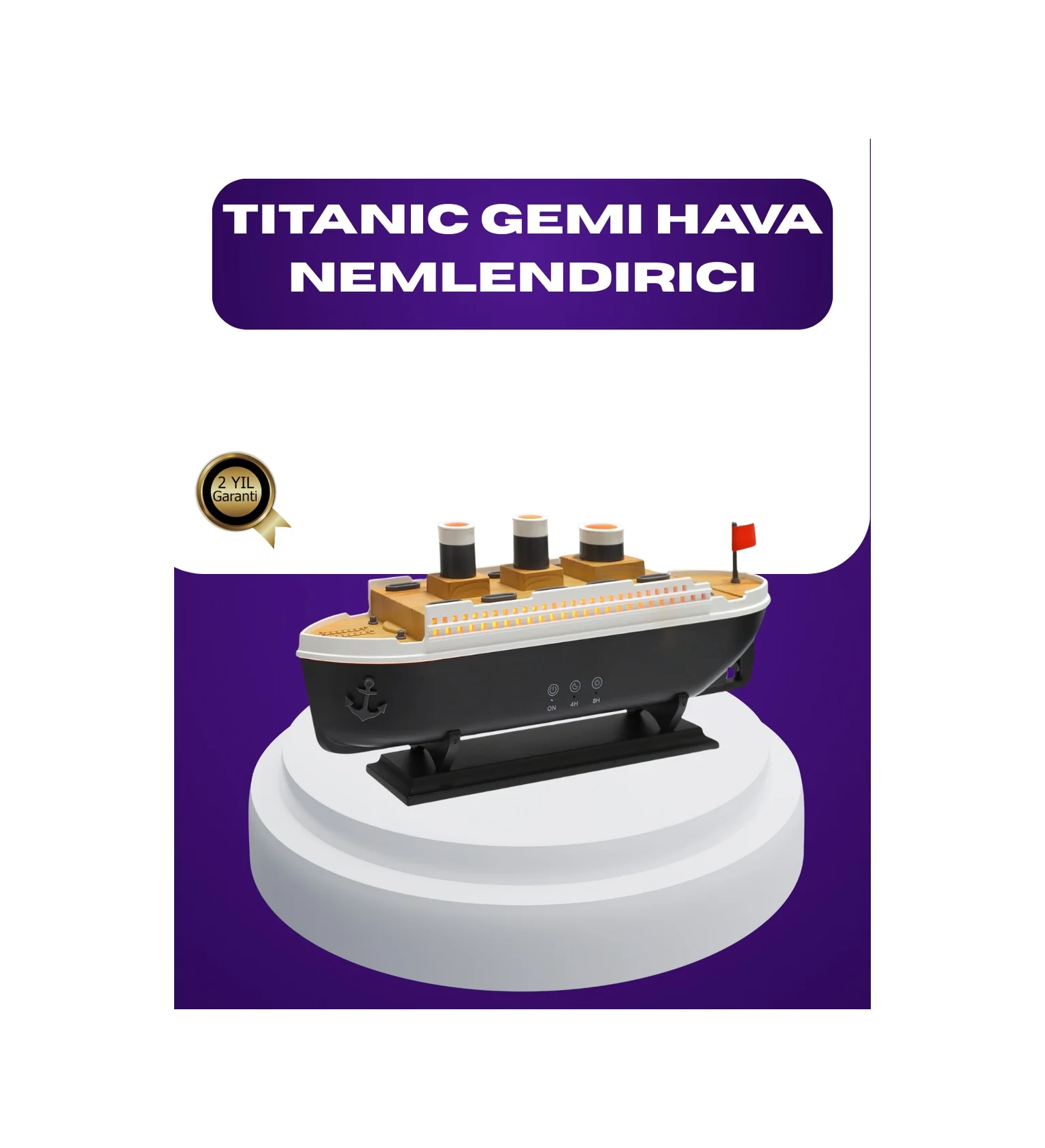 Lexroo Titanik Gemi Tasarımlı Led Işıklı Hava Nemlendirici Buhar Efektli Oda Difüzörü Lexroo Titanik Gemi Tasarımlı Led Işıklı Hava Nemlendirici Buhar Efektli Oda Difüzörü