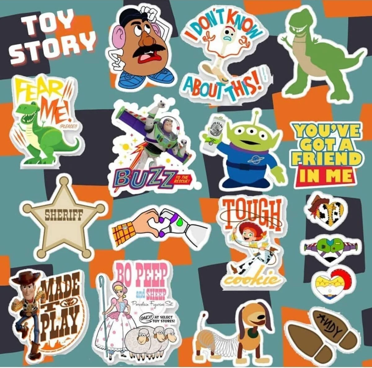 Lexroo Toy Story Sticker Seti-1 Laptop Notebook Telefon Etiket Lexroo Toy Story Sticker Seti-1 Laptop Notebook Telefon Etiket