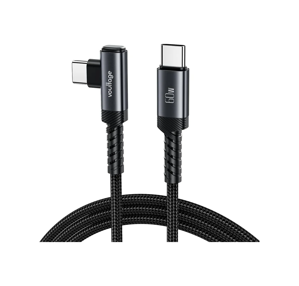 Lexroo Type-c To Type-c L Uçlu 60w Pd Hızlı Şarj Kablosu, 1 Metre - Siyah Lexroo Type-c To Type-c L Uçlu 60w Pd Hızlı Şarj Kablosu, 1 Metre - Siyah