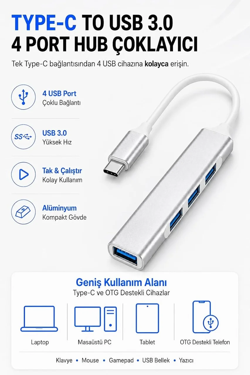 Lexroo Type-c To Usb Hub 4 Port Çoklayıcı Macbook Ile Uyumlu Çoğaltıcı Type C To Usb Converter Hub Lexroo Type-c To Usb Hub 4 Port Çoklayıcı Macbook Ile Uyumlu Çoğaltıcı Type C To Usb Converter Hub
