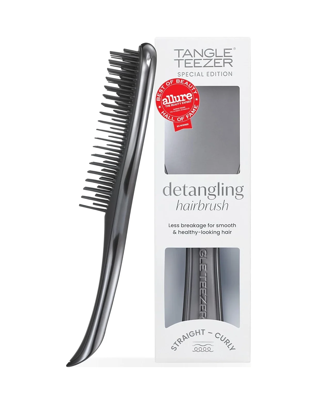 Lexroo Ultimate Detangler Chrome Midnight Silver Gümüş Düz Ve Kıvırcık Saçlar İçin Saç Fırçası Tarak Lexroo Ultimate Detangler Chrome Midnight Silver Gümüş Düz Ve Kıvırcık Saçlar İçin Saç Fırçası Tarak