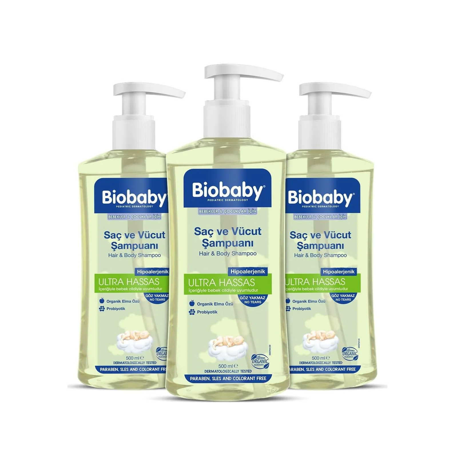 Lexroo Ultra Hassas Bebek Şampuanı Saç Ve Vücut İçin, Organik Elma Özlü-3 Lü Set 500 Ml X 3 Lexroo Ultra Hassas Bebek Şampuanı Saç Ve Vücut İçin, Organik Elma Özlü-3 Lü Set 500 Ml X 3