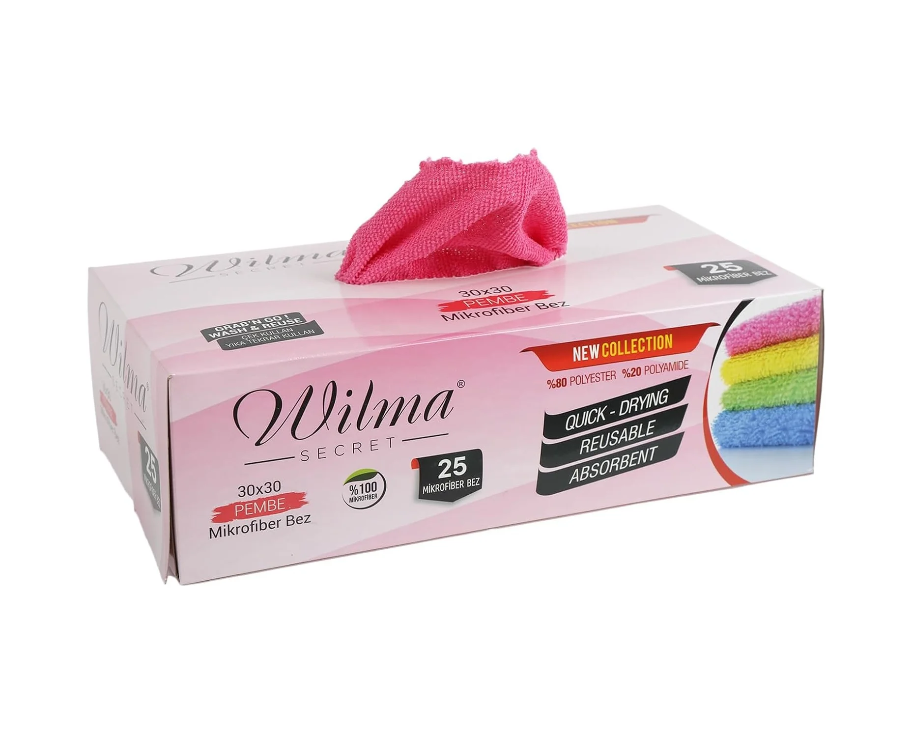 Lexroo Ürün Adı: Mikrofiber Temizlik Bezi Kutulu 25 Adet - Hav Tüy Bırakmaz Pembe Lexroo Ürün Adı: Mikrofiber Temizlik Bezi Kutulu 25 Adet - Hav Tüy Bırakmaz Pembe