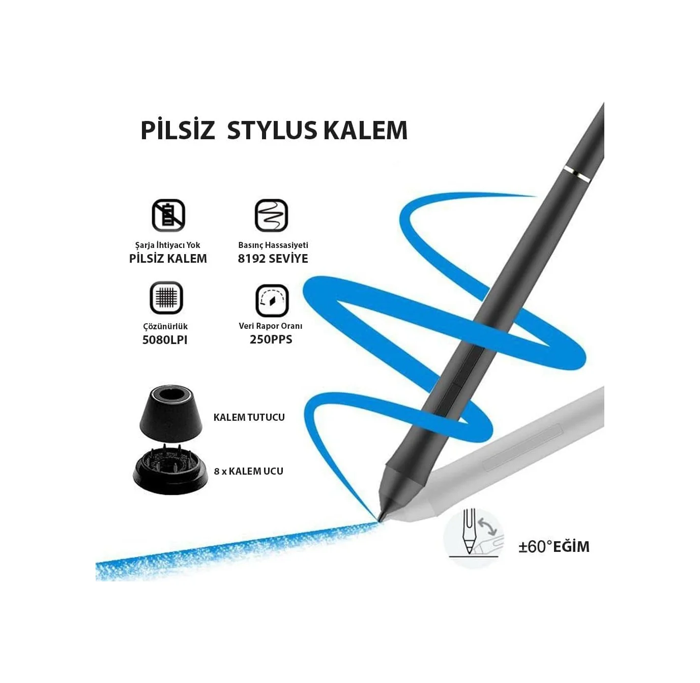 Lexroo Vk640 Ve Vk1200 Grafik Tabletler Için 8192l Pilsiz Kalem-p05 Standart Lexroo Vk640 Ve Vk1200 Grafik Tabletler Için 8192l Pilsiz Kalem-p05 Standart
