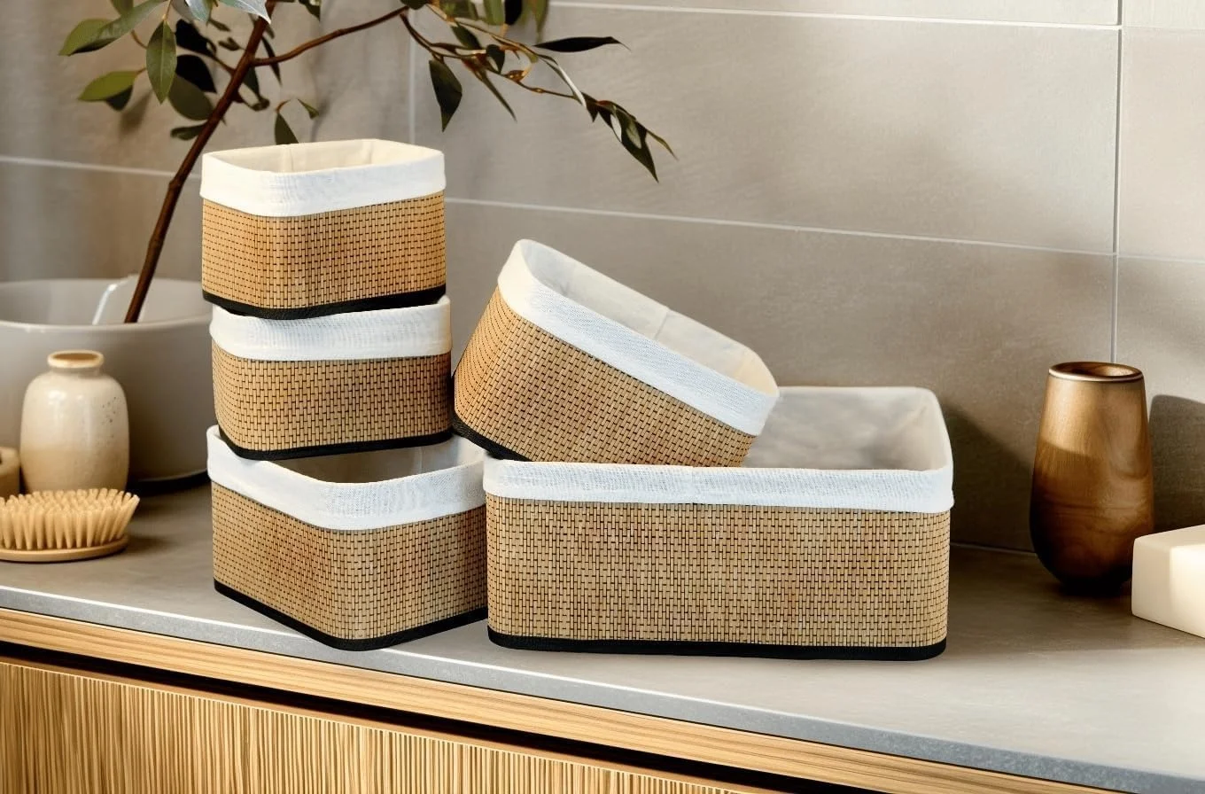 Lexroo Wicker Premium Serisi 5'li Set Dikdörtgen Organizer Çok Renkli Lexroo Wicker Premium Serisi 5'li Set Dikdörtgen Organizer Çok Renkli