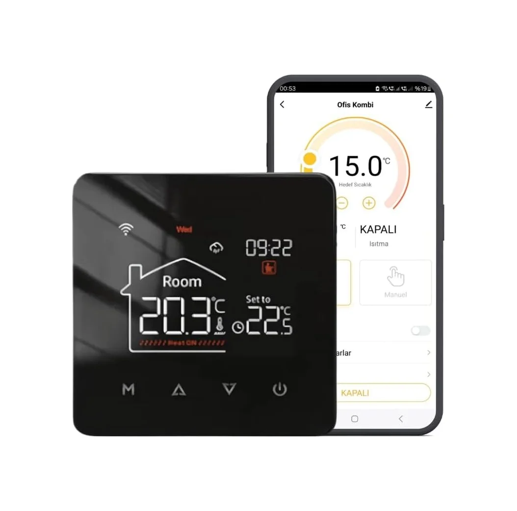 Lexroo Wifi Kablolu Akıllı Oda Termostatı Tuya Ve Smart Life Uyumlu Lexroo Wifi Kablolu Akıllı Oda Termostatı Tuya Ve Smart Life Uyumlu