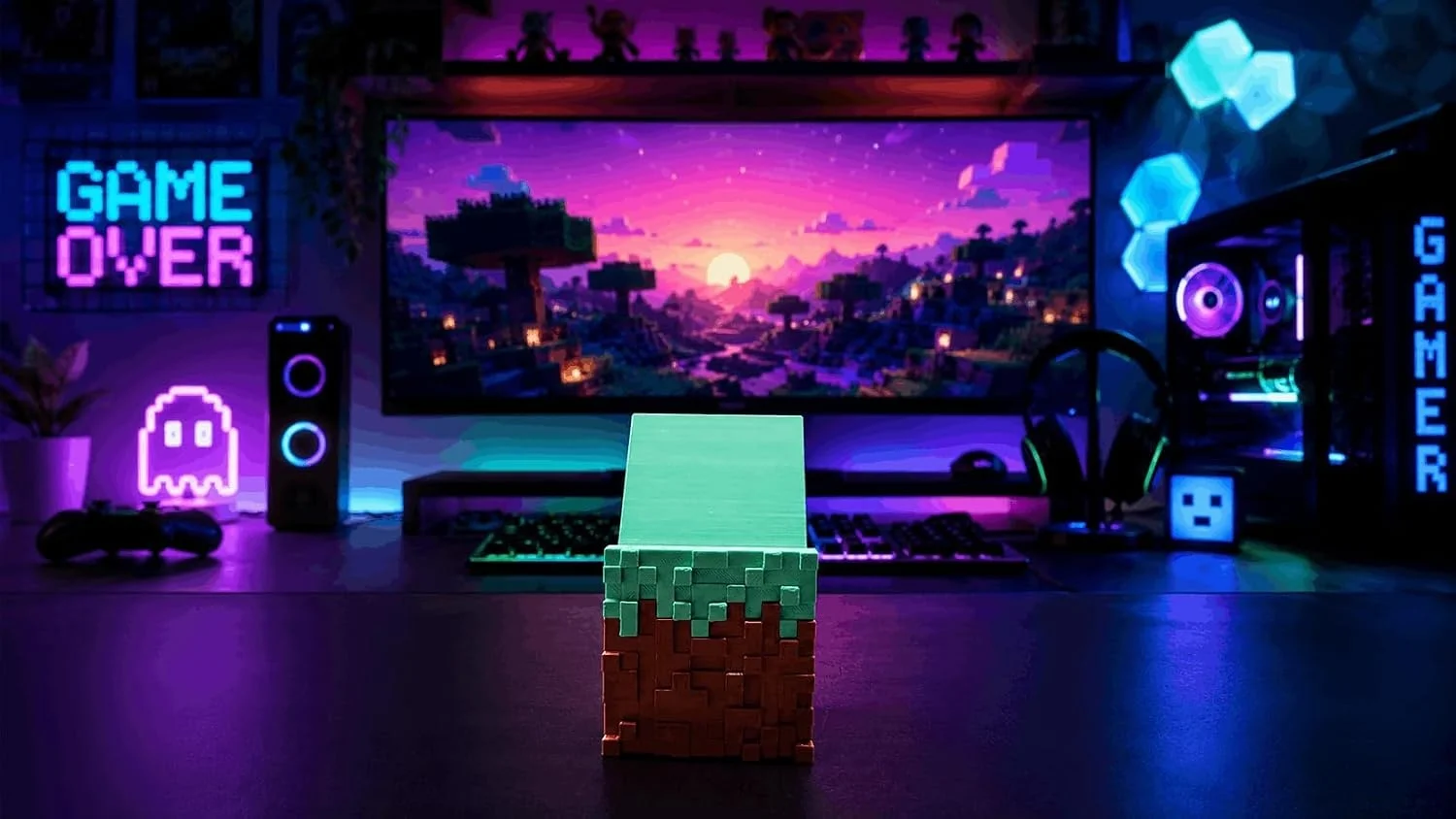 Lexroo Xbox Joystick Stand Mcraft Edition Standart Lexroo Xbox Joystick Stand Mcraft Edition Standart