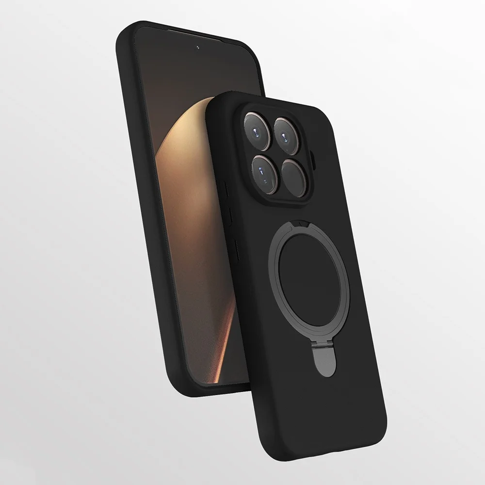 Lexroo Xiaomi 15t Pro Kılıf M-safe Şarj Özellikli Standlı Samara Kılıf - Siyah Lexroo Xiaomi 15t Pro Kılıf M-safe Şarj Özellikli Standlı Samara Kılıf - Siyah