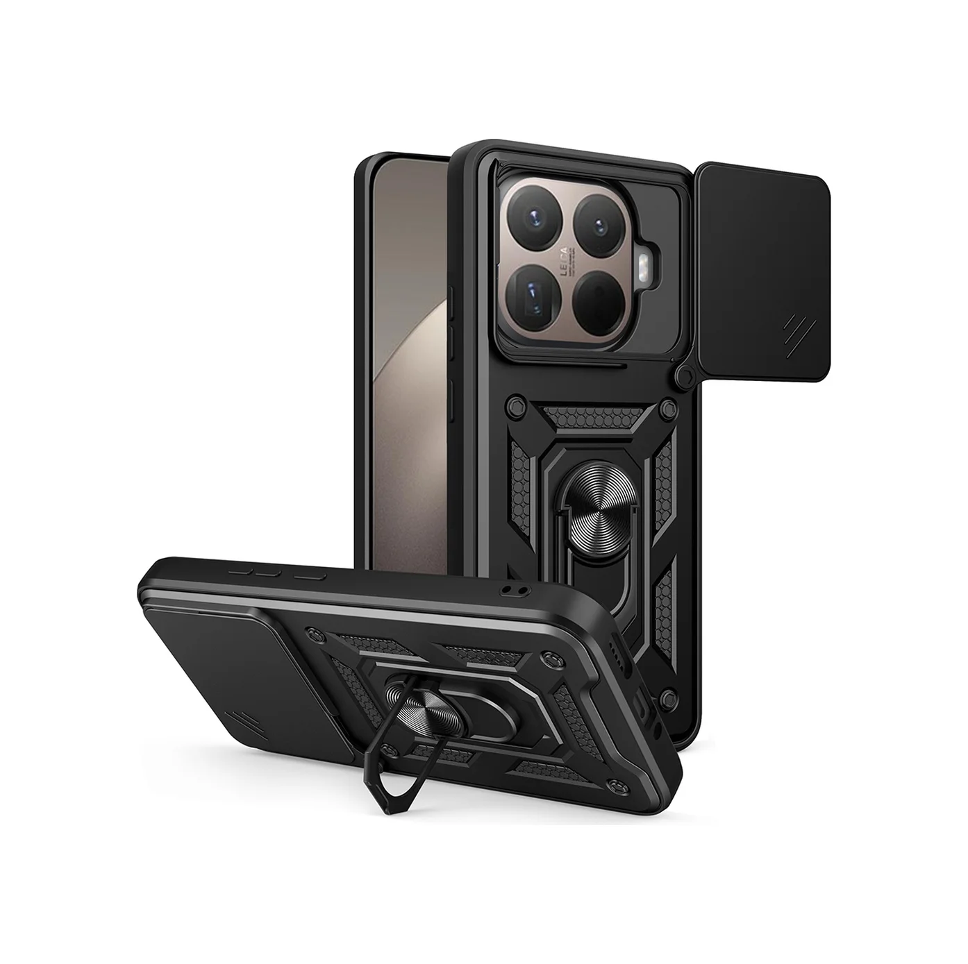 Lexroo Xiaomi 15t Pro Kılıf Magnetik Standlı Kamera Korumalı Sürgülü Vega Kılıf - Siyah Lexroo Xiaomi 15t Pro Kılıf Magnetik Standlı Kamera Korumalı Sürgülü Vega Kılıf - Siyah