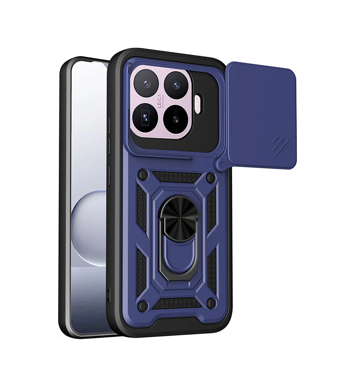 Lexroo Xiaomi 17t Kılıf Magnetik Standlı Kamera Korumalı Sürgülü Vega Kılıf - Mavi Lexroo Xiaomi 17t Kılıf Magnetik Standlı Kamera Korumalı Sürgülü Vega Kılıf - Mavi
