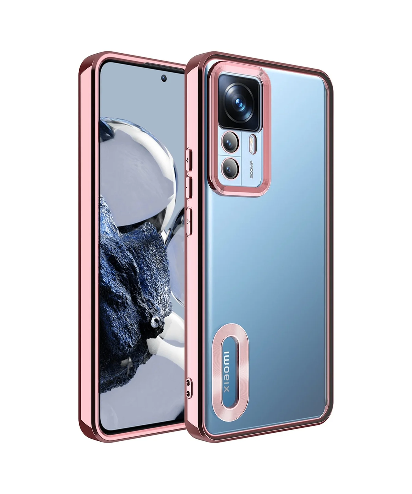 Lexroo Xiaomi Mi 12t Pro Kılıf Kamera Korumalı Logo Gösteren Omega Kılıf - Rose Gold Lexroo Xiaomi Mi 12t Pro Kılıf Kamera Korumalı Logo Gösteren Omega Kılıf - Rose Gold