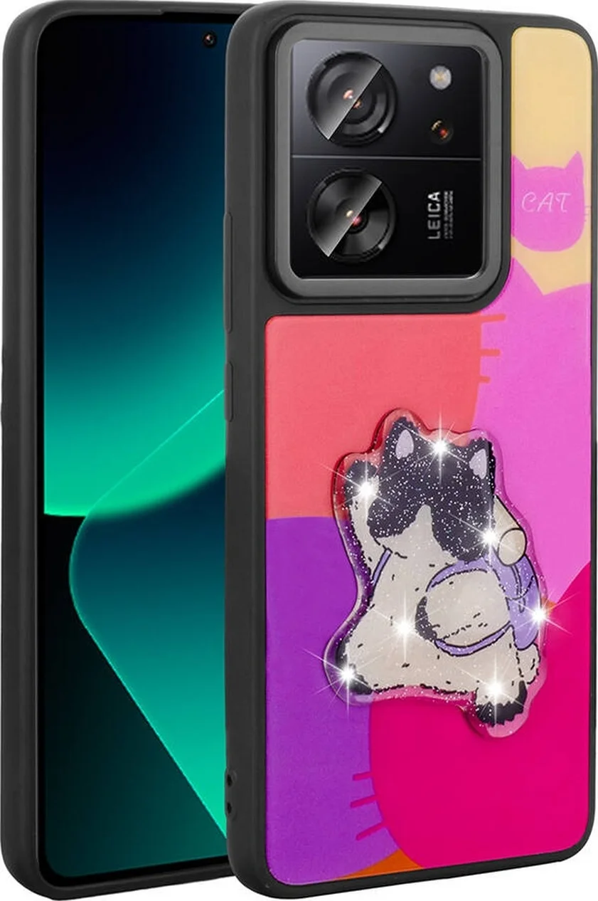 Lexroo Xiaomi Mi 13t Kılıf Parlayan Kabartmalı İkonik Figürlü Amas Silikon Kılıf - Mor Lexroo Xiaomi Mi 13t Kılıf Parlayan Kabartmalı İkonik Figürlü Amas Silikon Kılıf - Mor