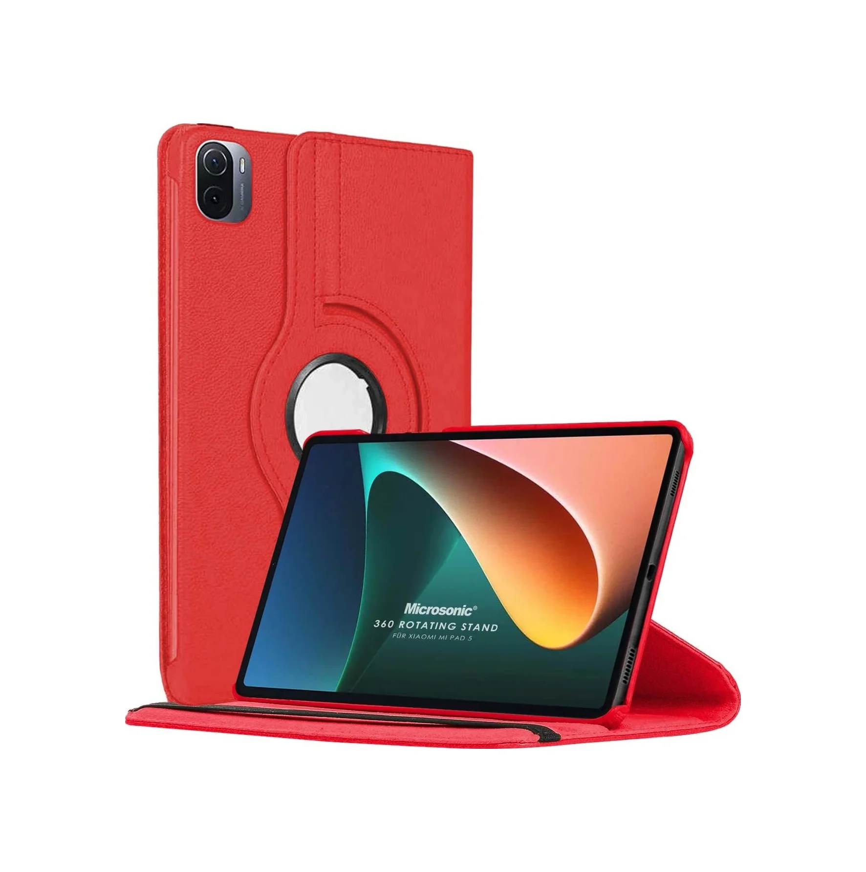 Lexroo Xiaomi Mi Pad 5 İçin Kılıf 360 Dönerli Stand Deri Kırmızı Mi Pad 5 İle Uyumlu - Kırmızı Diğer Lexroo Xiaomi Mi Pad 5 İçin Kılıf 360 Dönerli Stand Deri Kırmızı Mi Pad 5 İle Uyumlu - Kırmızı Diğer