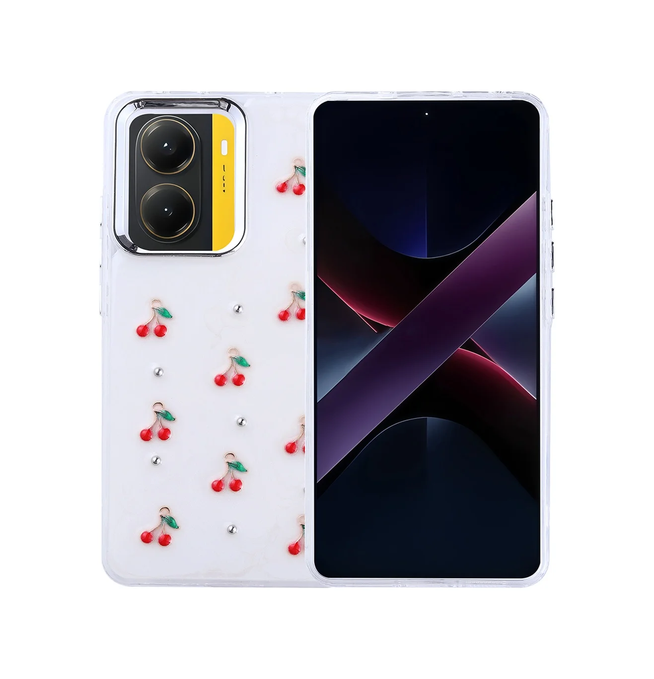 Lexroo Xiaomi Poco X7 Pro Kılıf Airbag Tasarımlı Simli Şeffaf Kutup Kılıf - Kiraz Lexroo Xiaomi Poco X7 Pro Kılıf Airbag Tasarımlı Simli Şeffaf Kutup Kılıf - Kiraz